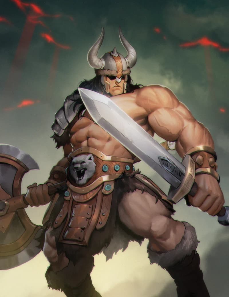 Official King Barbarian skin artwork